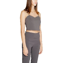 Gray Polyester Top