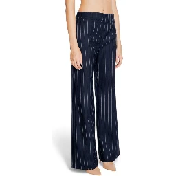 Blue Polyester Dress Pants