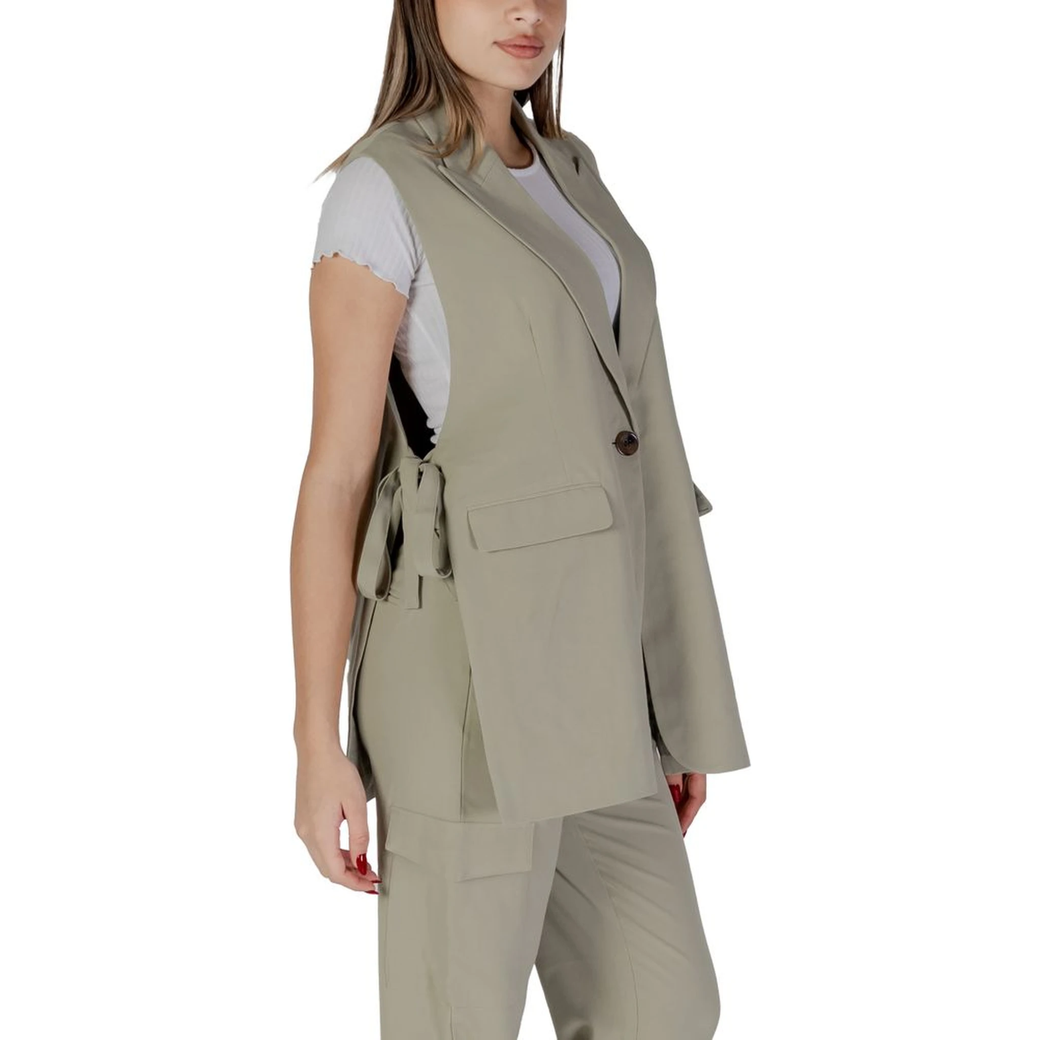 Green Polyester Waistcoat