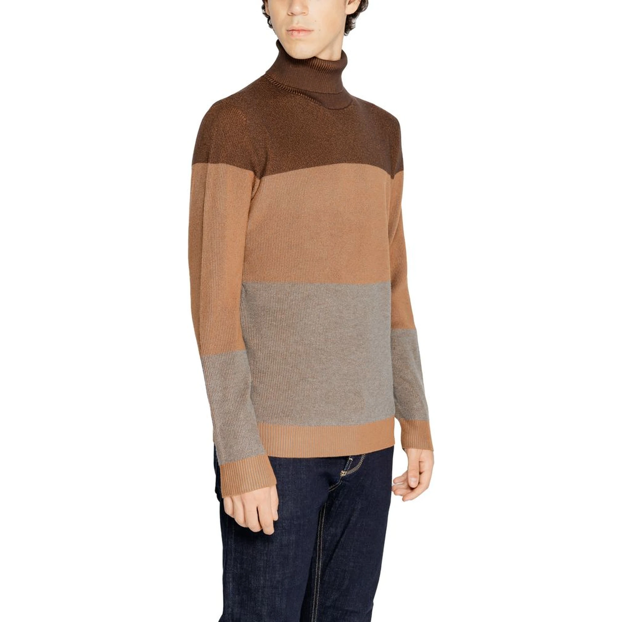 Brown Viscose Turtleneck