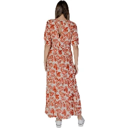 Red Viscose Long Dress