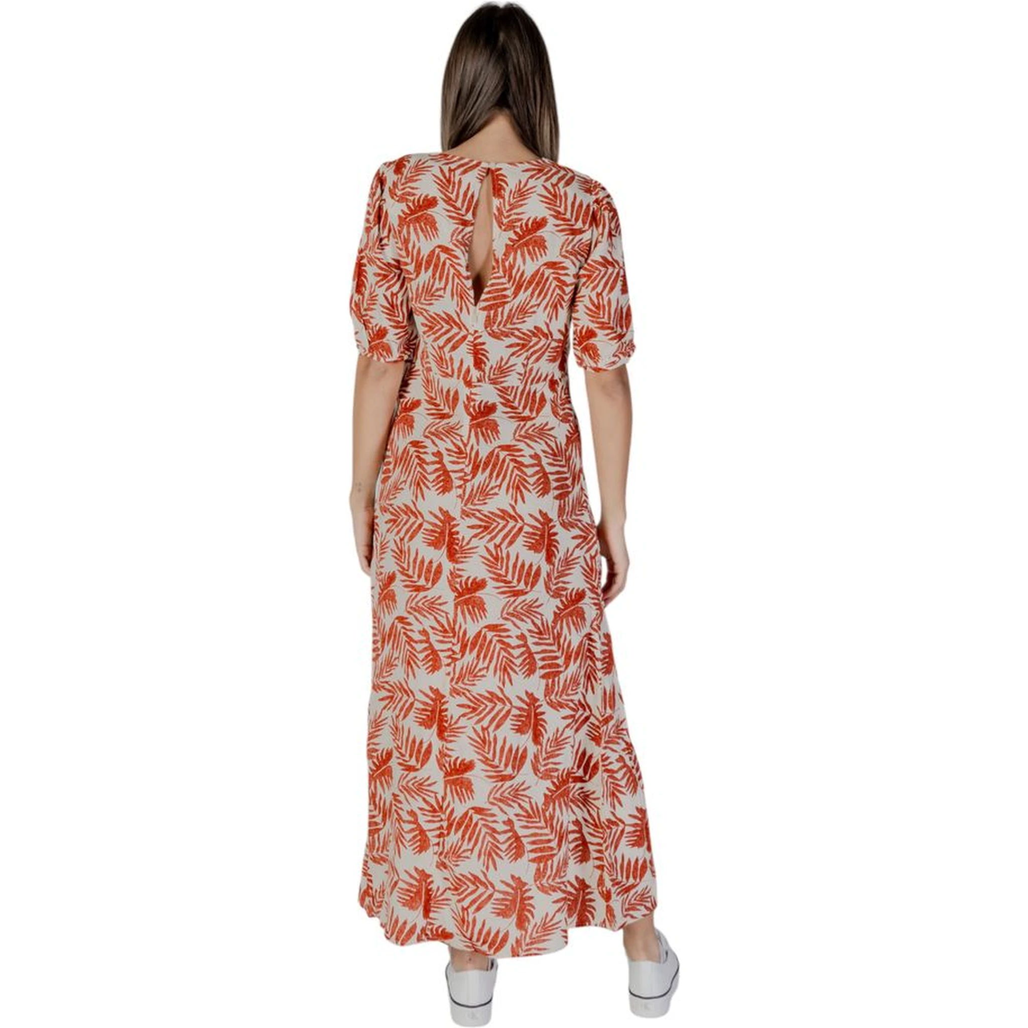 Red Viscose Long Dress