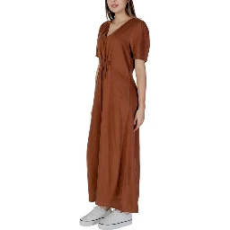 Brown Linen Long Dress