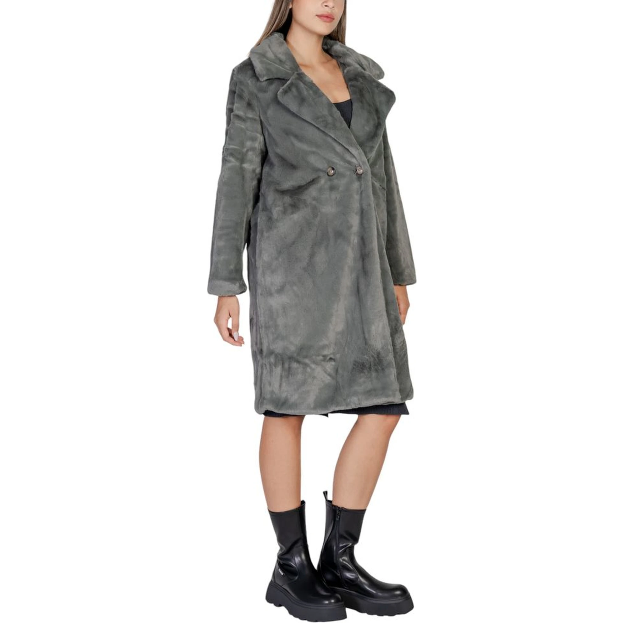 Black Polyester Coat