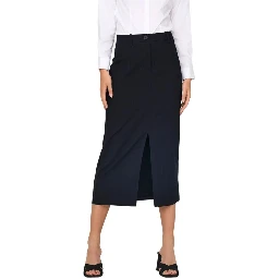Gray Polyester Long Skirt