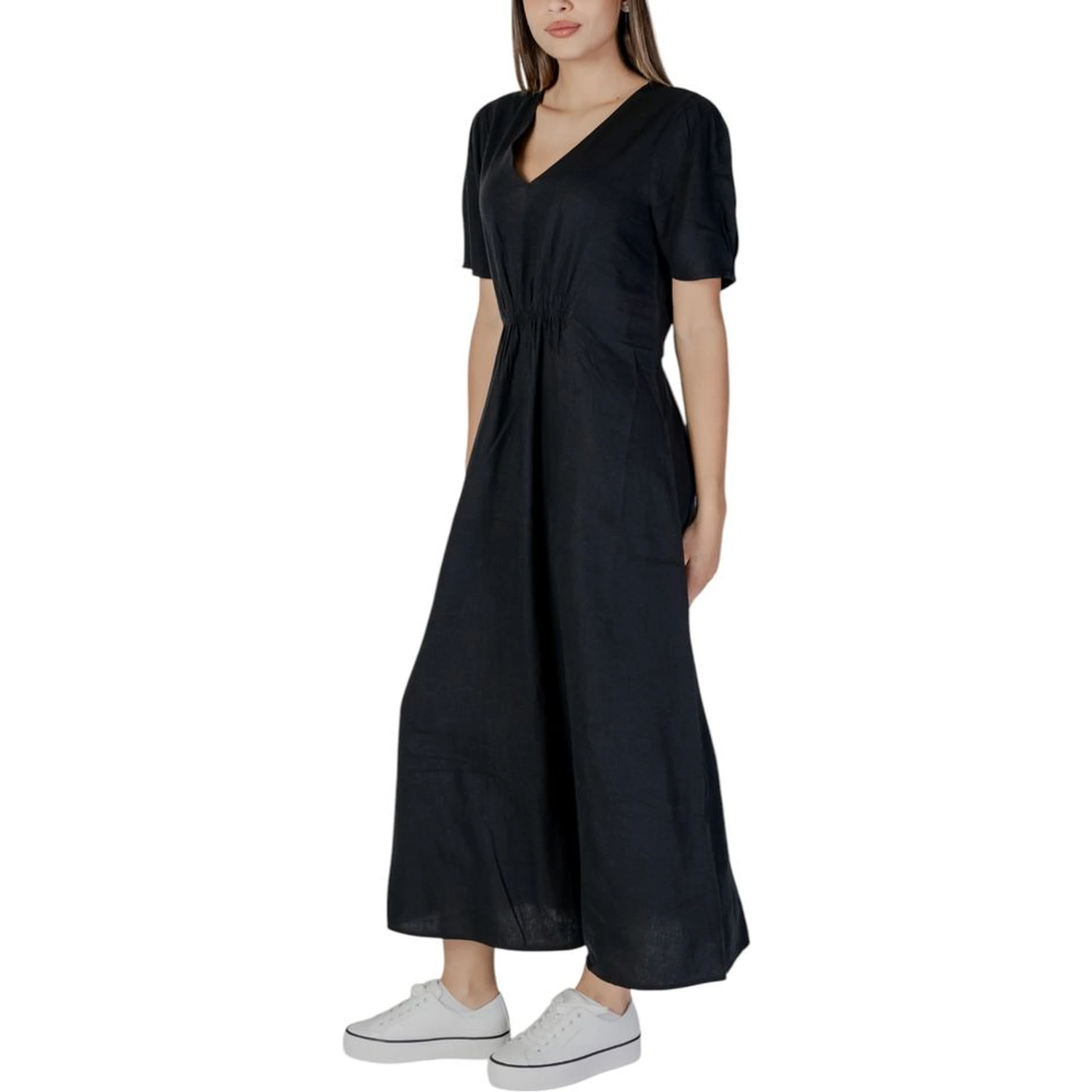 Black Linen Long Dress