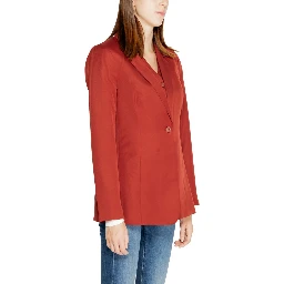 Red Polyester Blazer