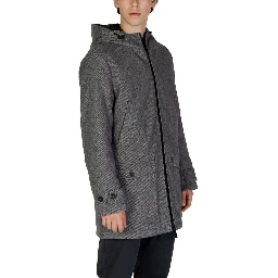 Gray Polyester Coat