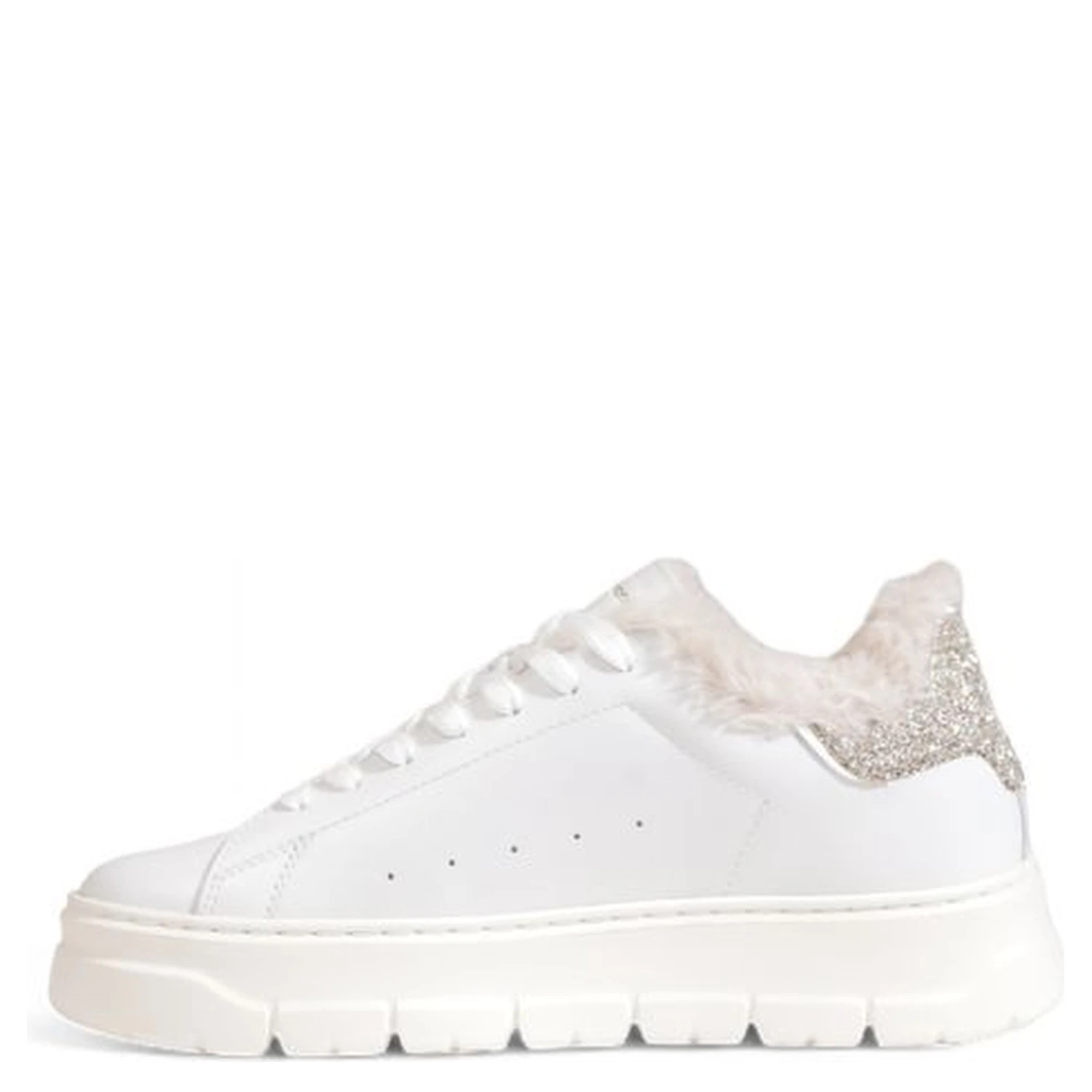White Leather Chunky Sneakers