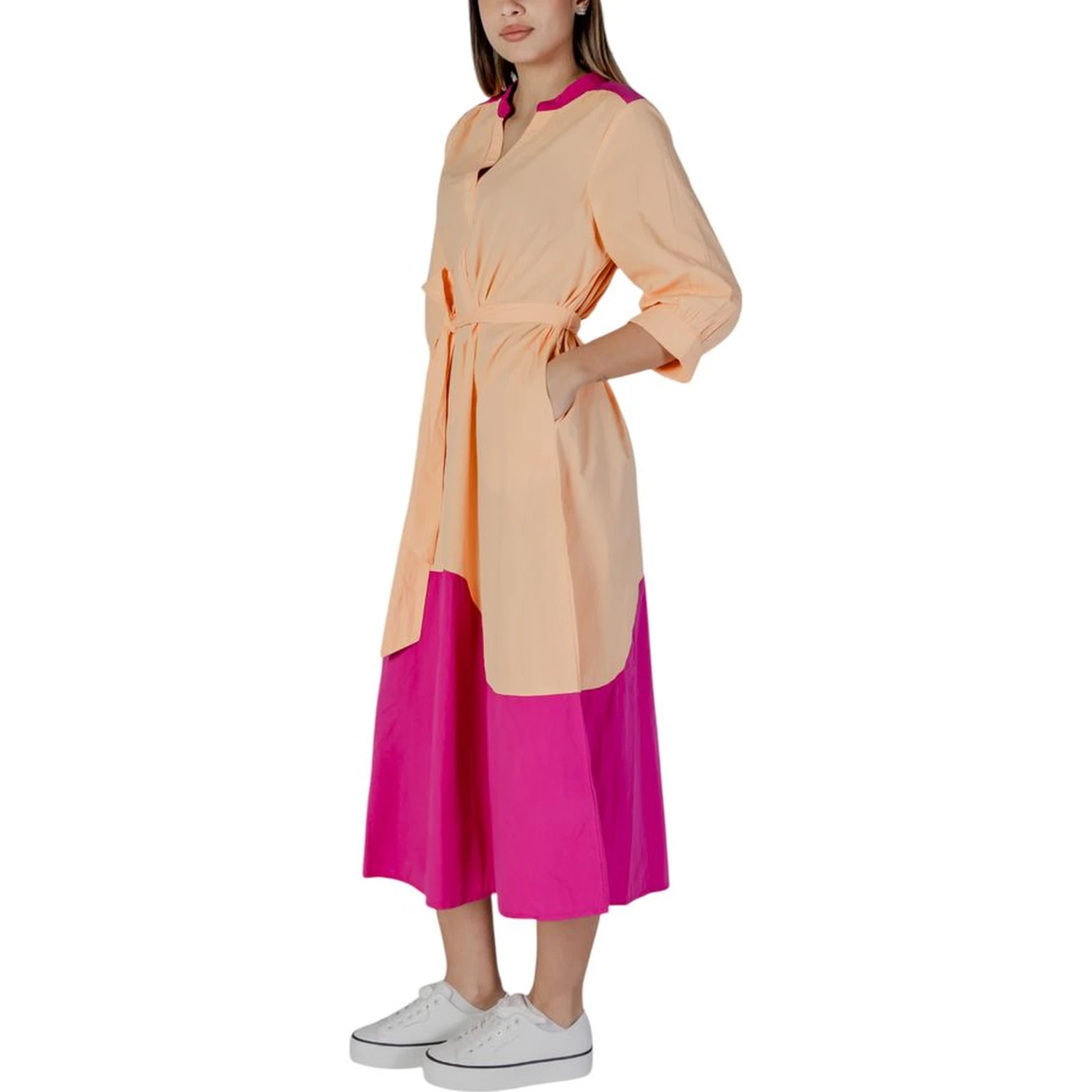 Orange Cotton Long Dress