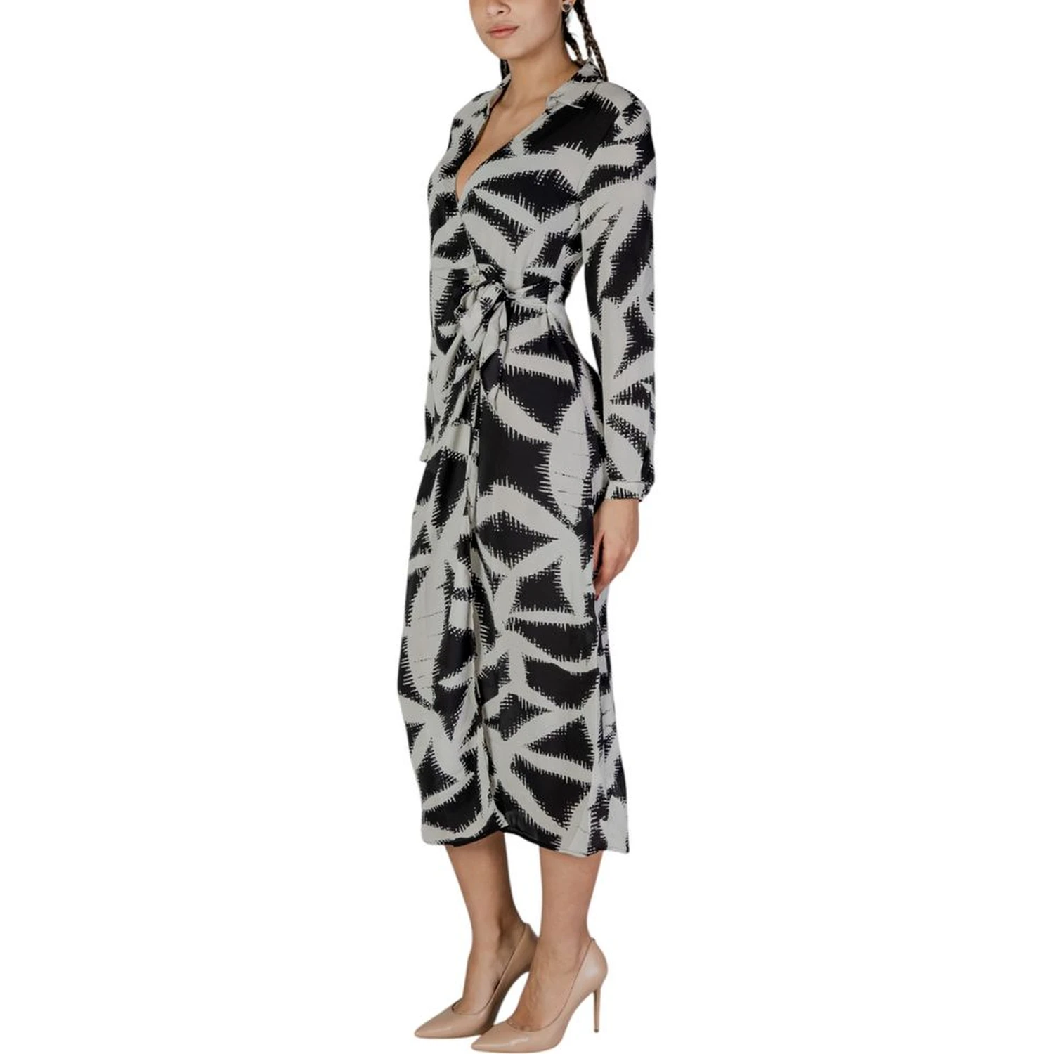 Black Recycled Polyester Long Dress