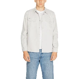 Gray Cotton Dress Shirt