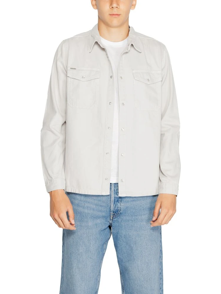 Gray Cotton Dress Shirt