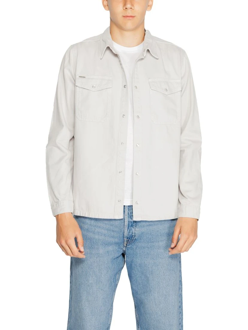 Gray Cotton Dress Shirt