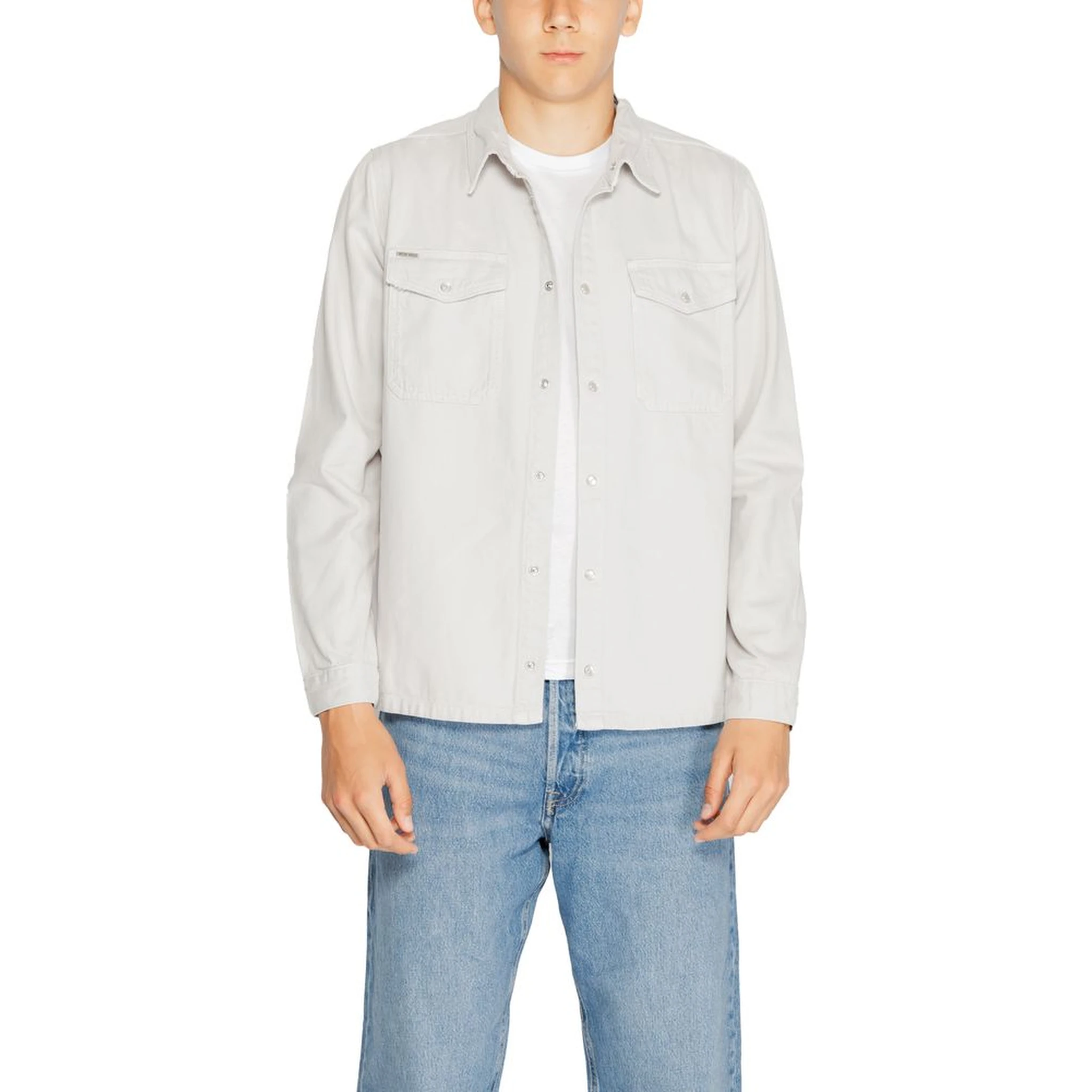 Gray Cotton Dress Shirt