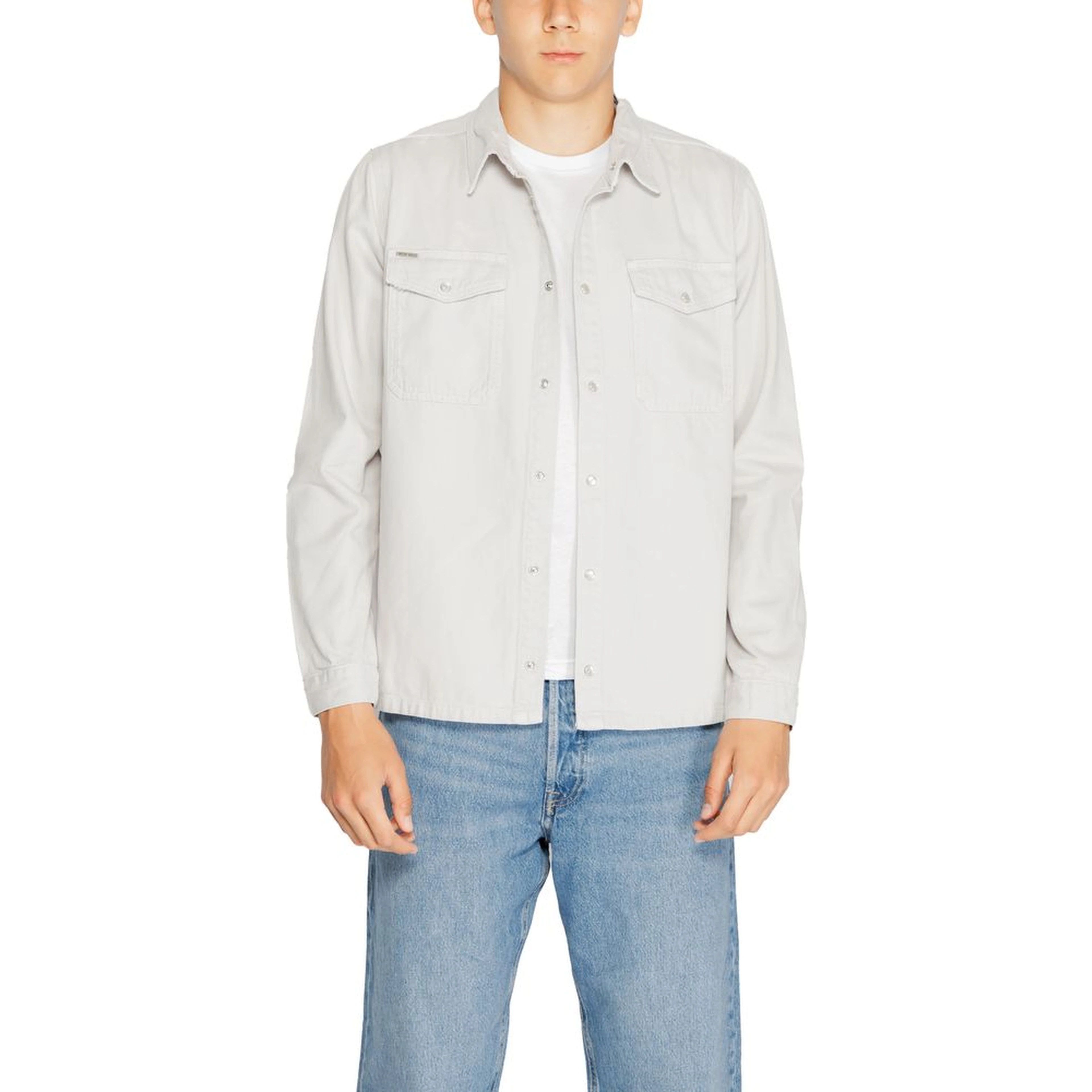 Gray Cotton Dress Shirt