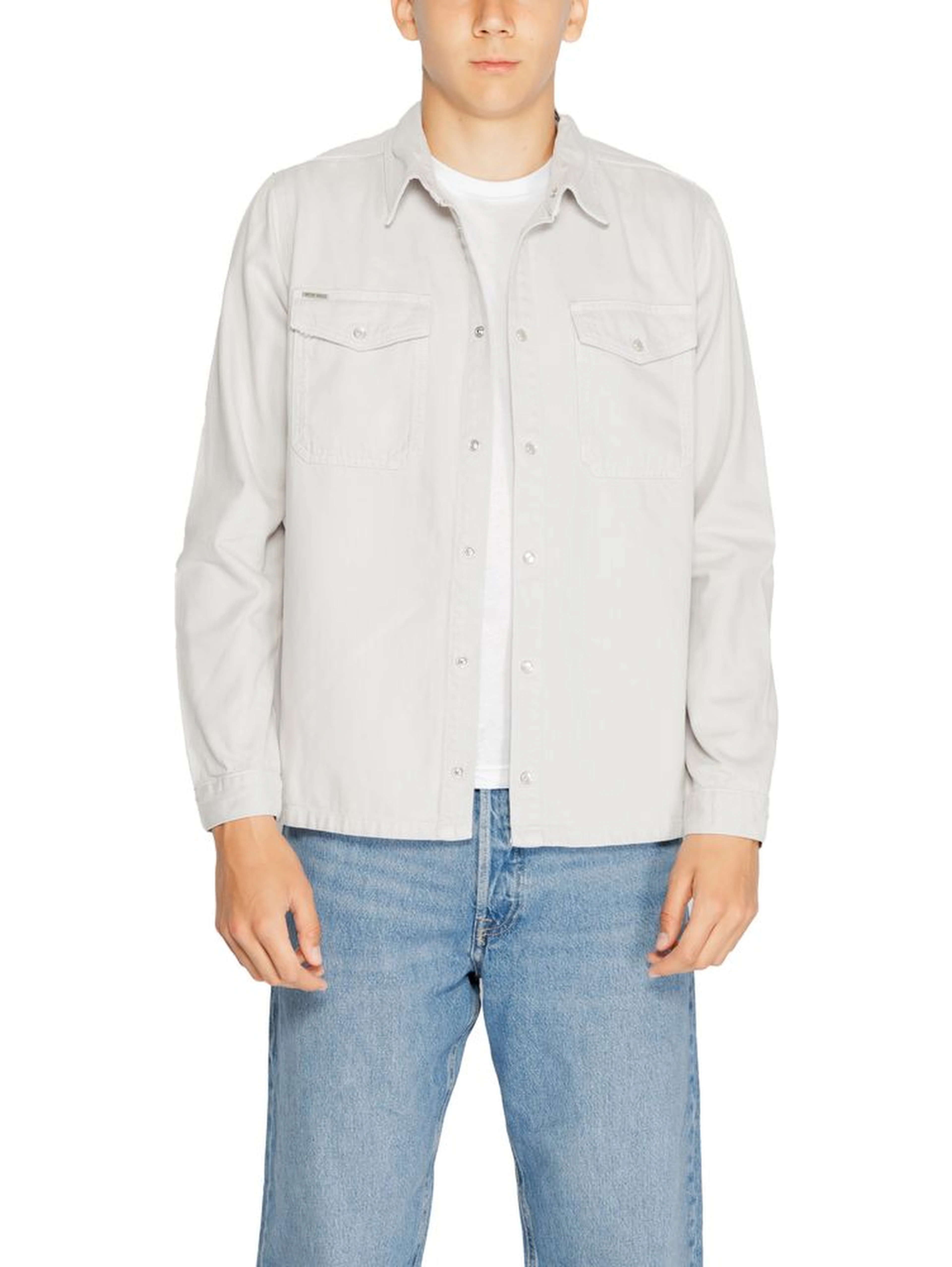 Gray Cotton Dress Shirt