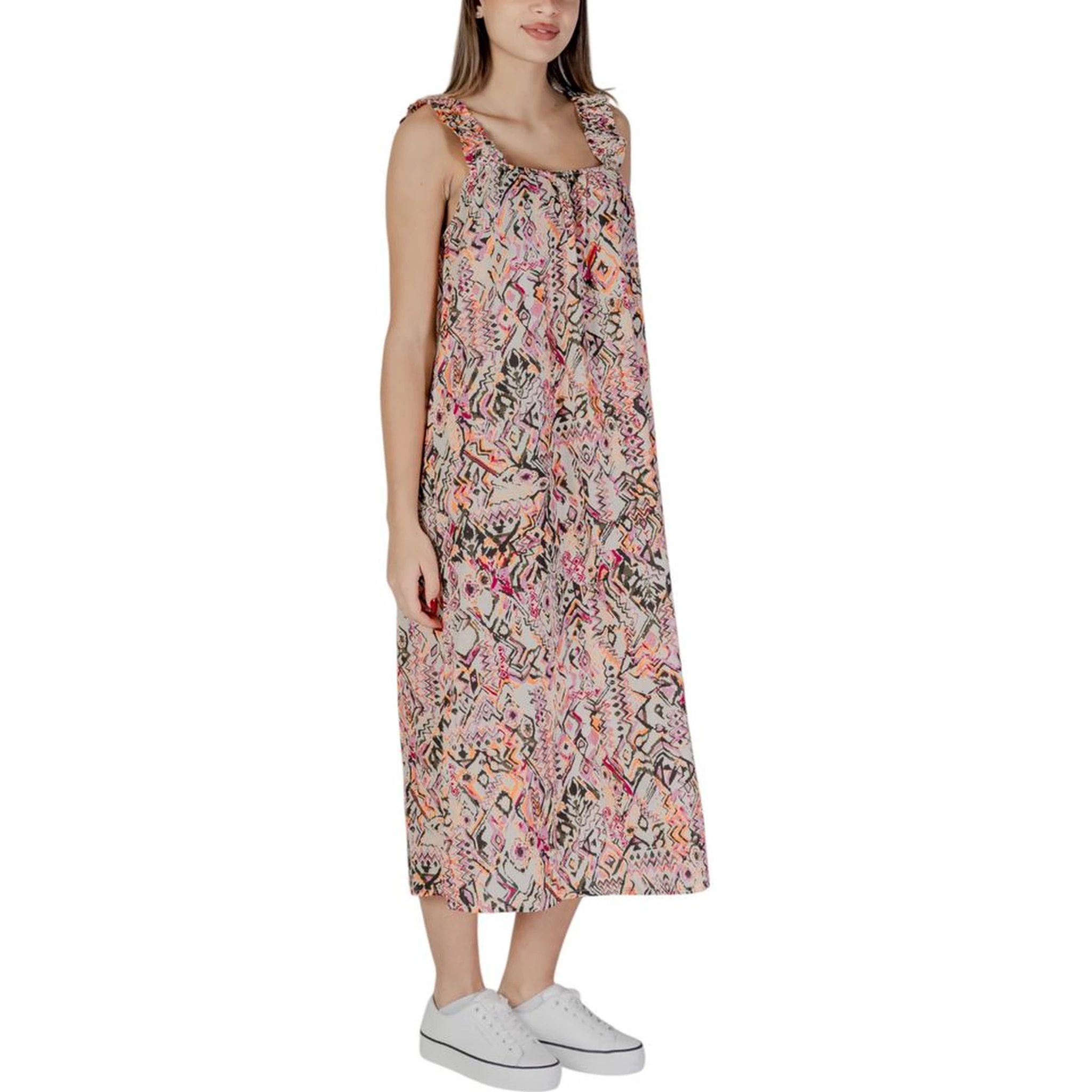 Multicolor Cotton Long Dress