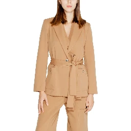 Beige Polyester Blazer