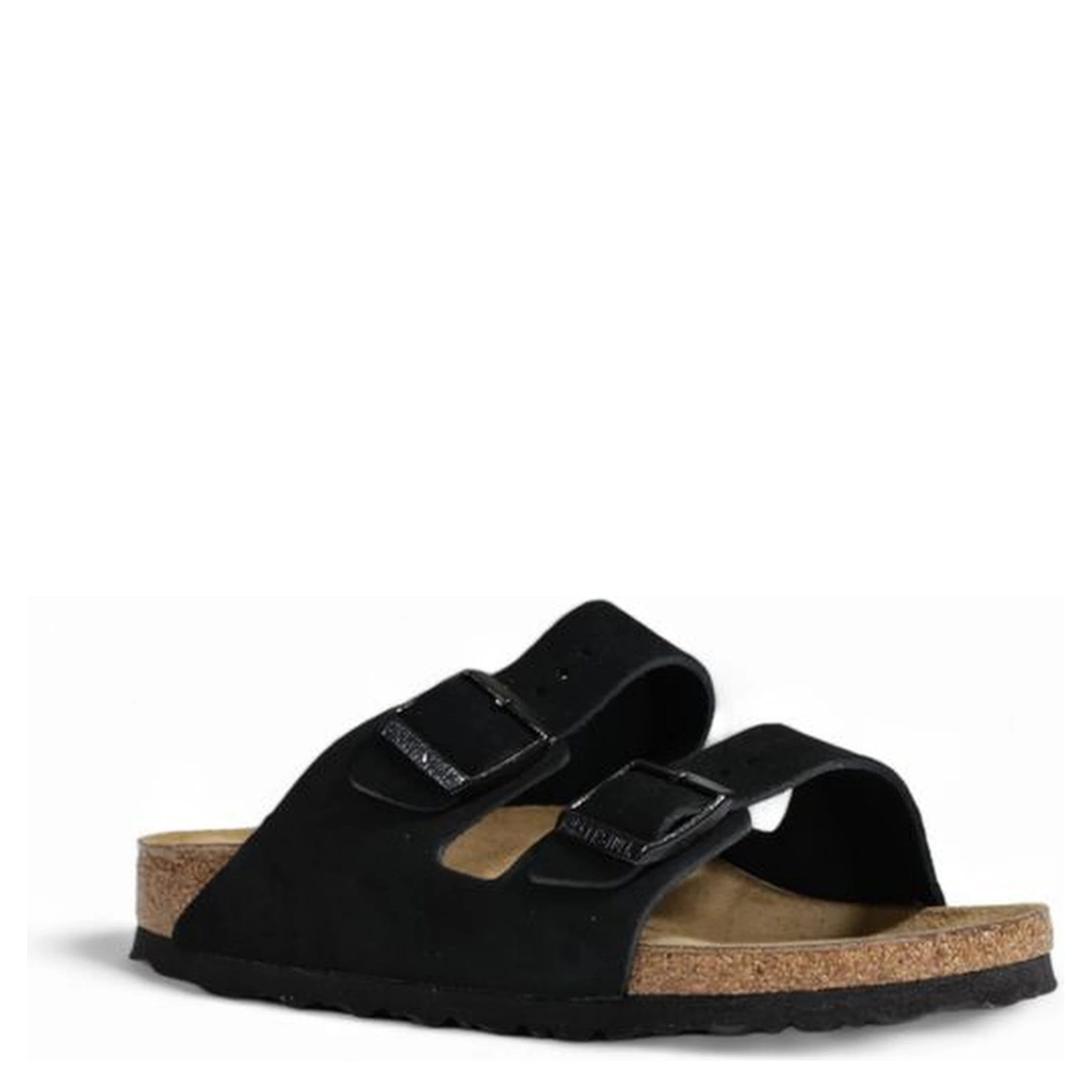 Black Suede Leather Sandals