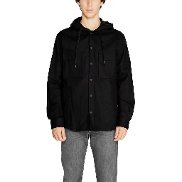 Black Cotton Shell Jacket