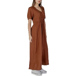 Brown Linen Long Dress