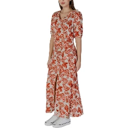 Red Viscose Long Dress