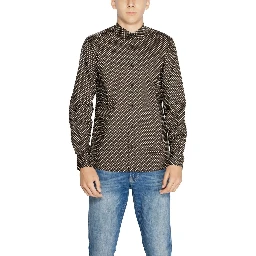 Brown Cotton Pattern Shirt