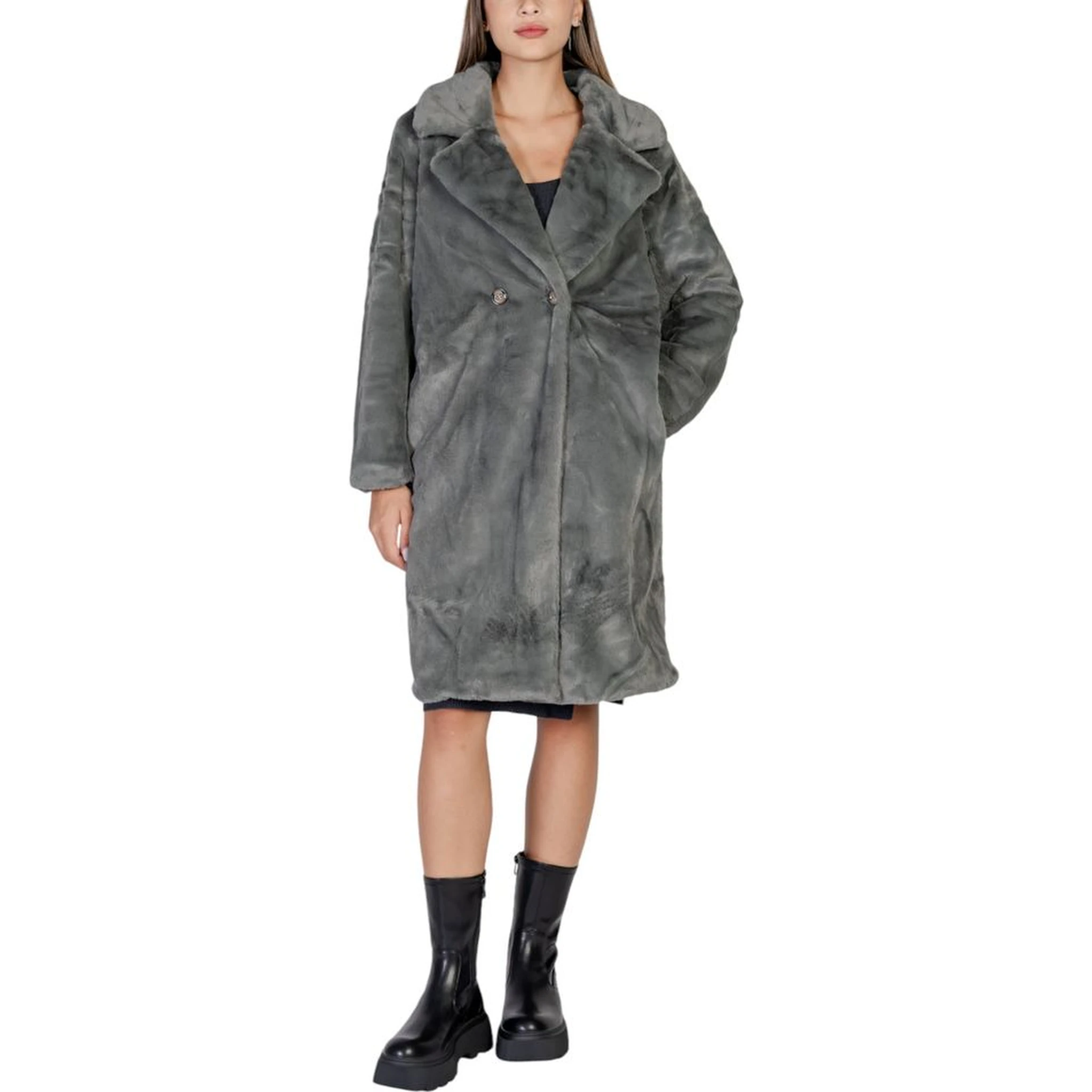 Black Polyester Coat