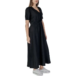 Black Linen Long Dress