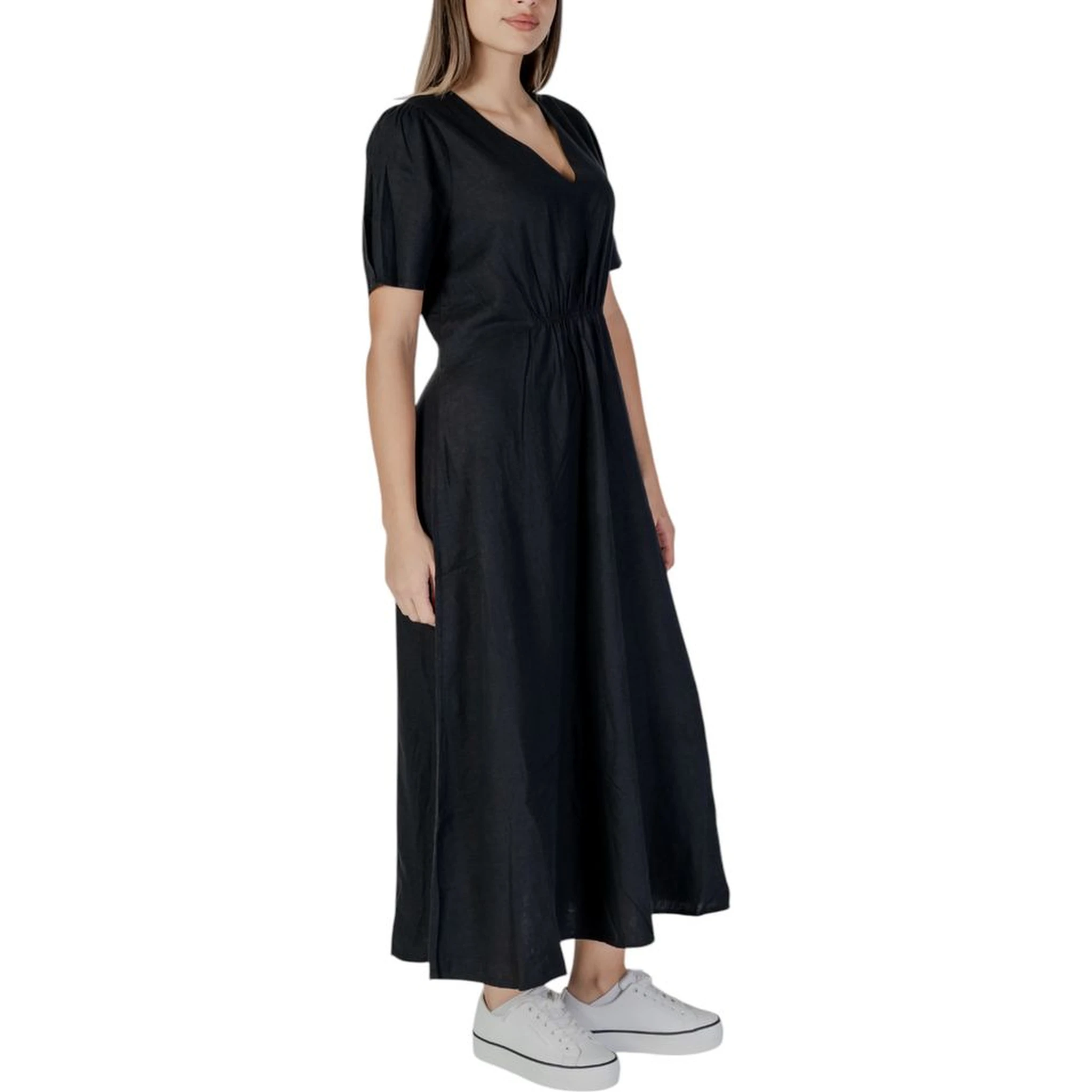 Black Linen Long Dress
