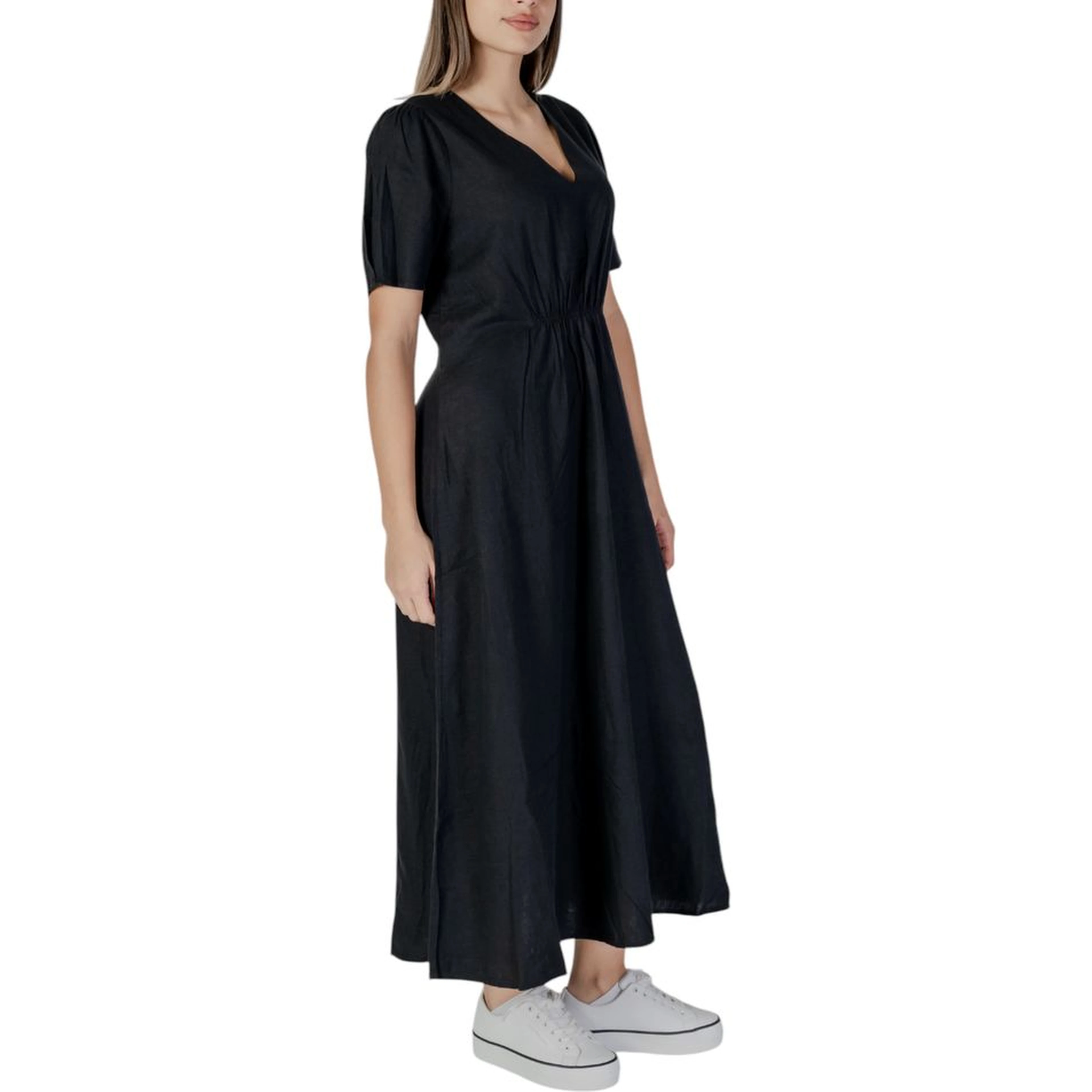 Black Linen Long Dress