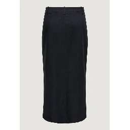 Gray Polyester Long Skirt