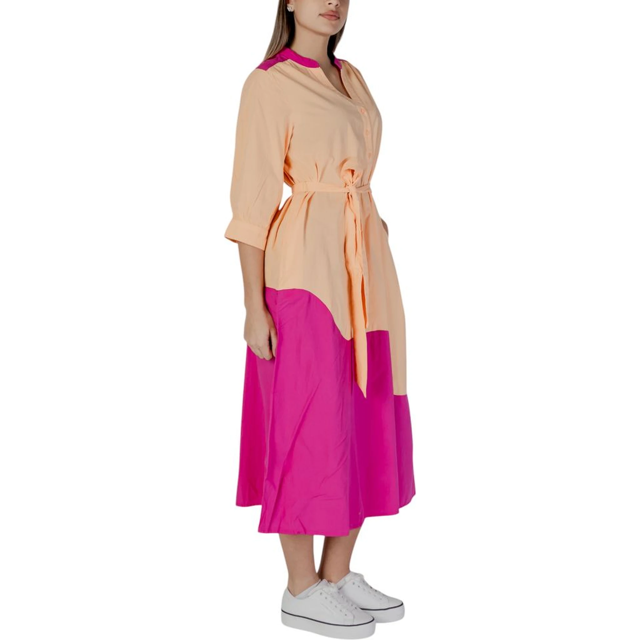 Orange Cotton Long Dress