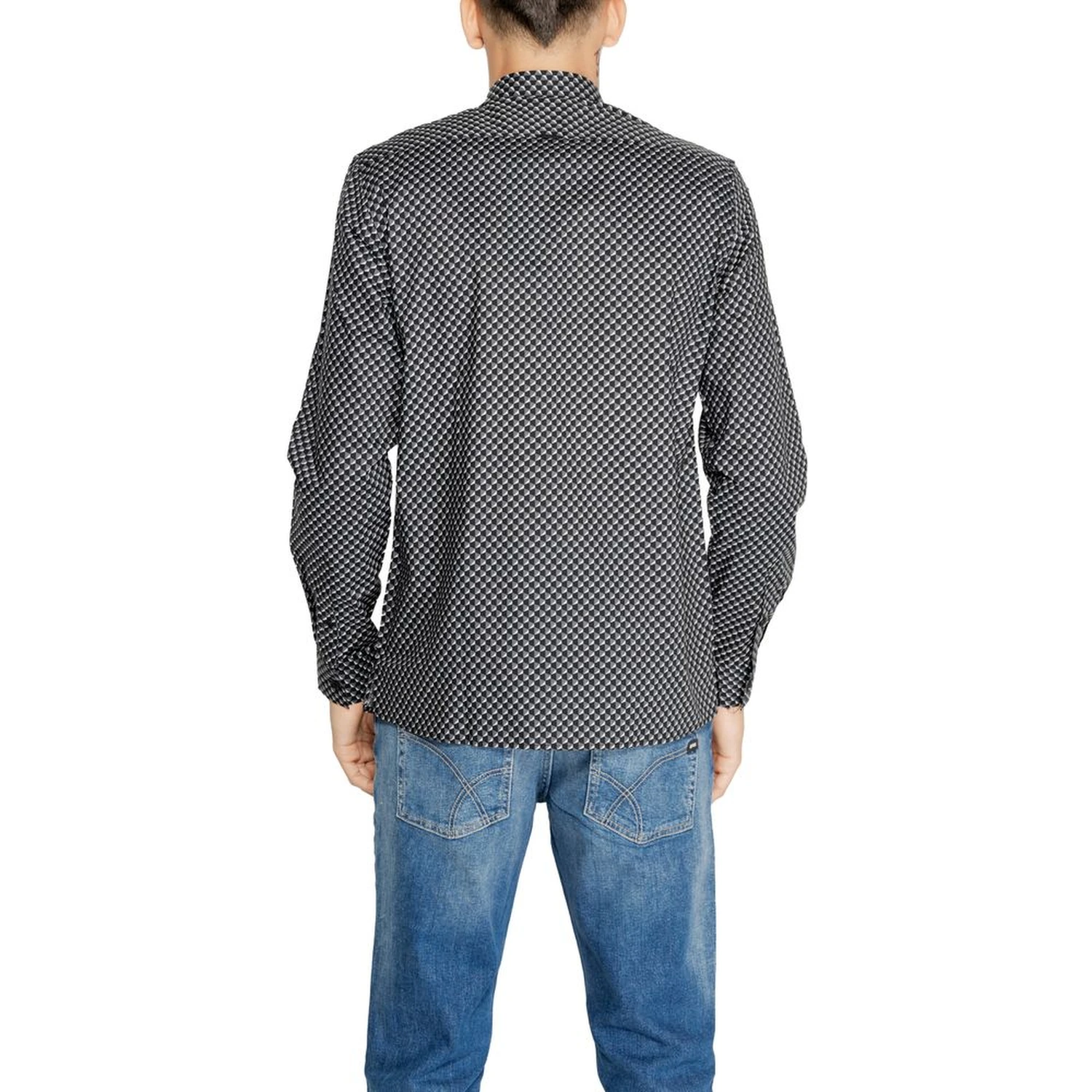 Gray Cotton Pattern Shirt