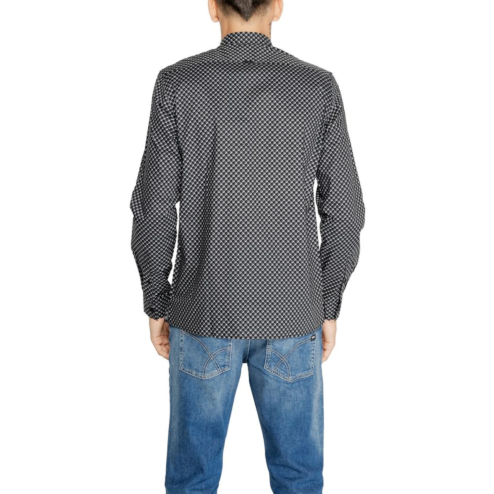 Gray Cotton Pattern Shirt