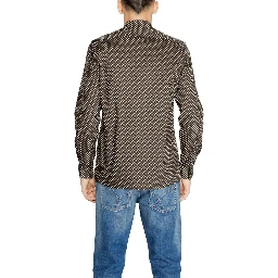 Brown Cotton Pattern Shirt