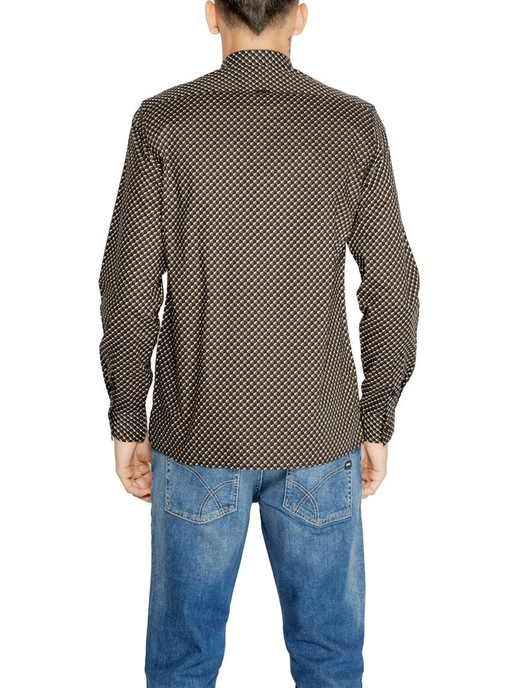 Brown Cotton Pattern Shirt alternative