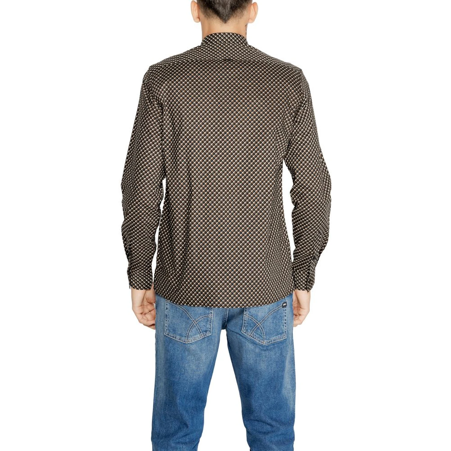 Brown Cotton Pattern Shirt
