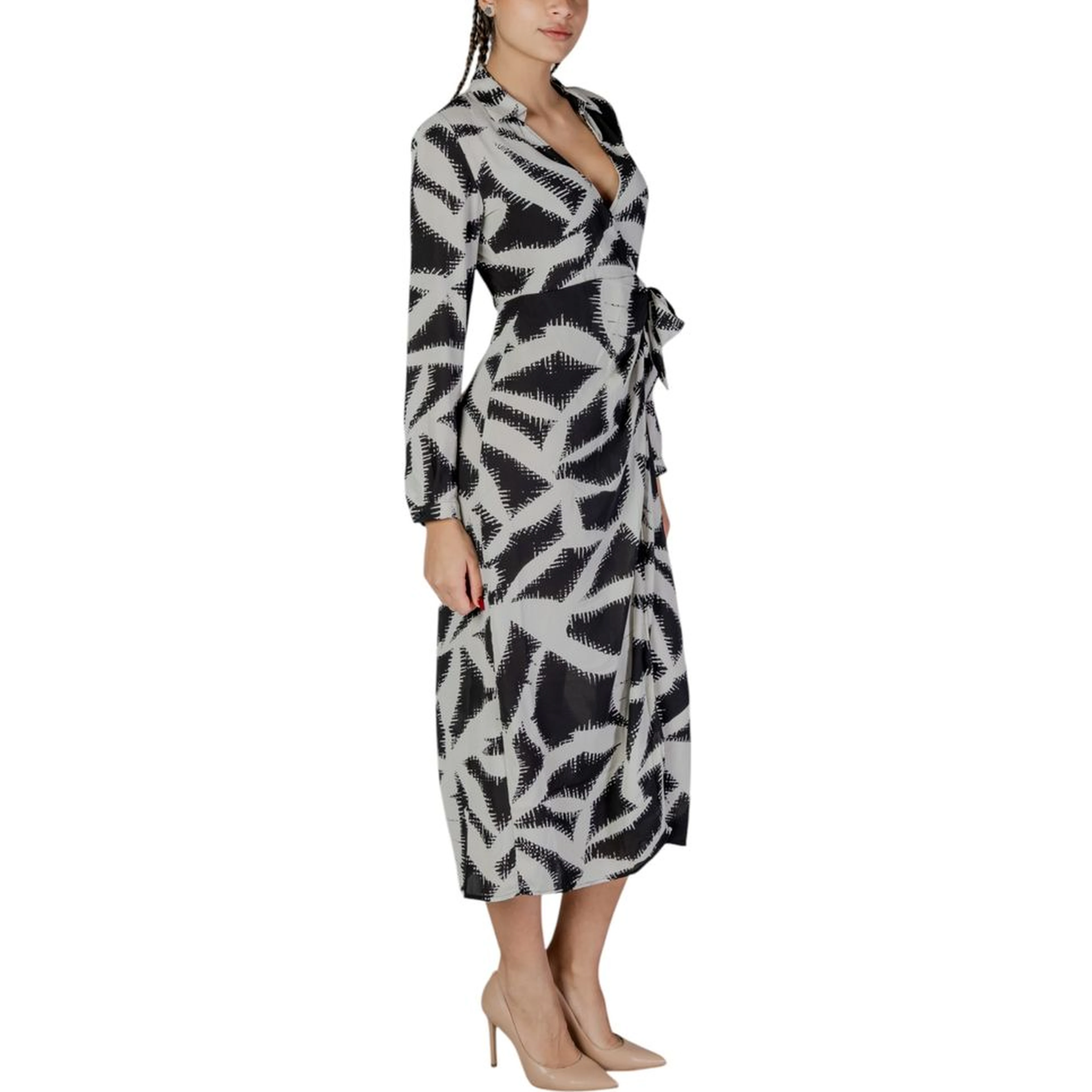 Black Recycled Polyester Long Dress
