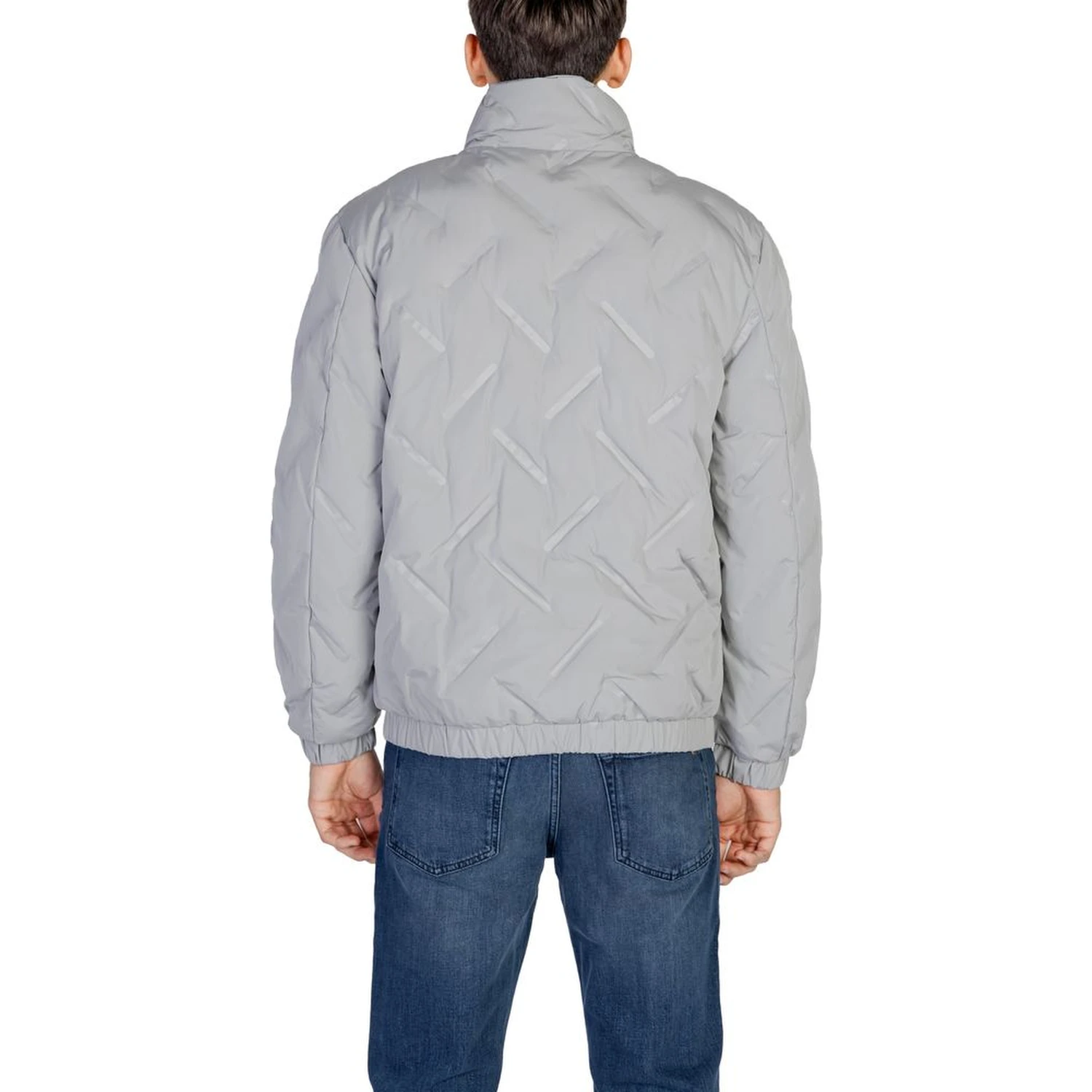 Gray Polyester Jackets And Coat