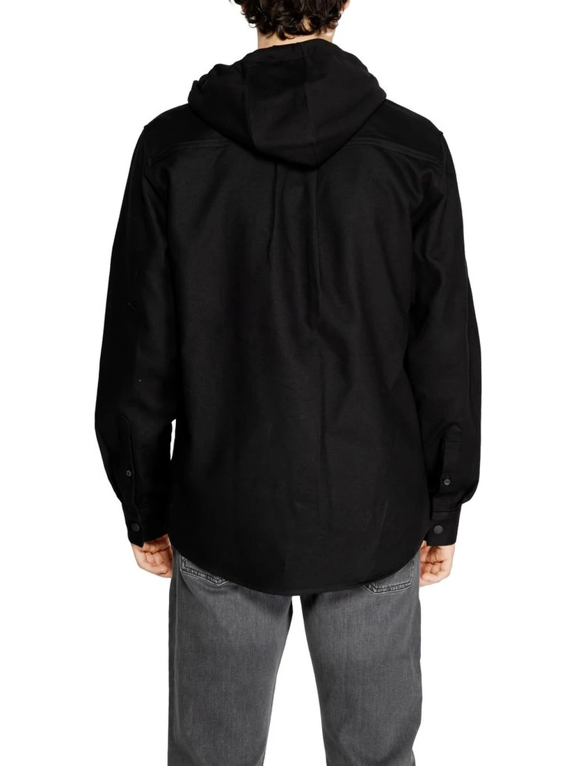 Black Cotton Shell Jacket