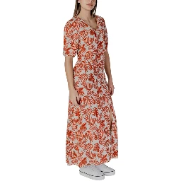 Red Viscose Long Dress