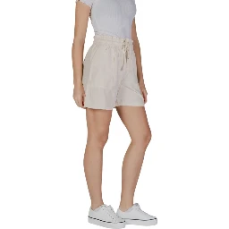 Beige Cotton Shorts