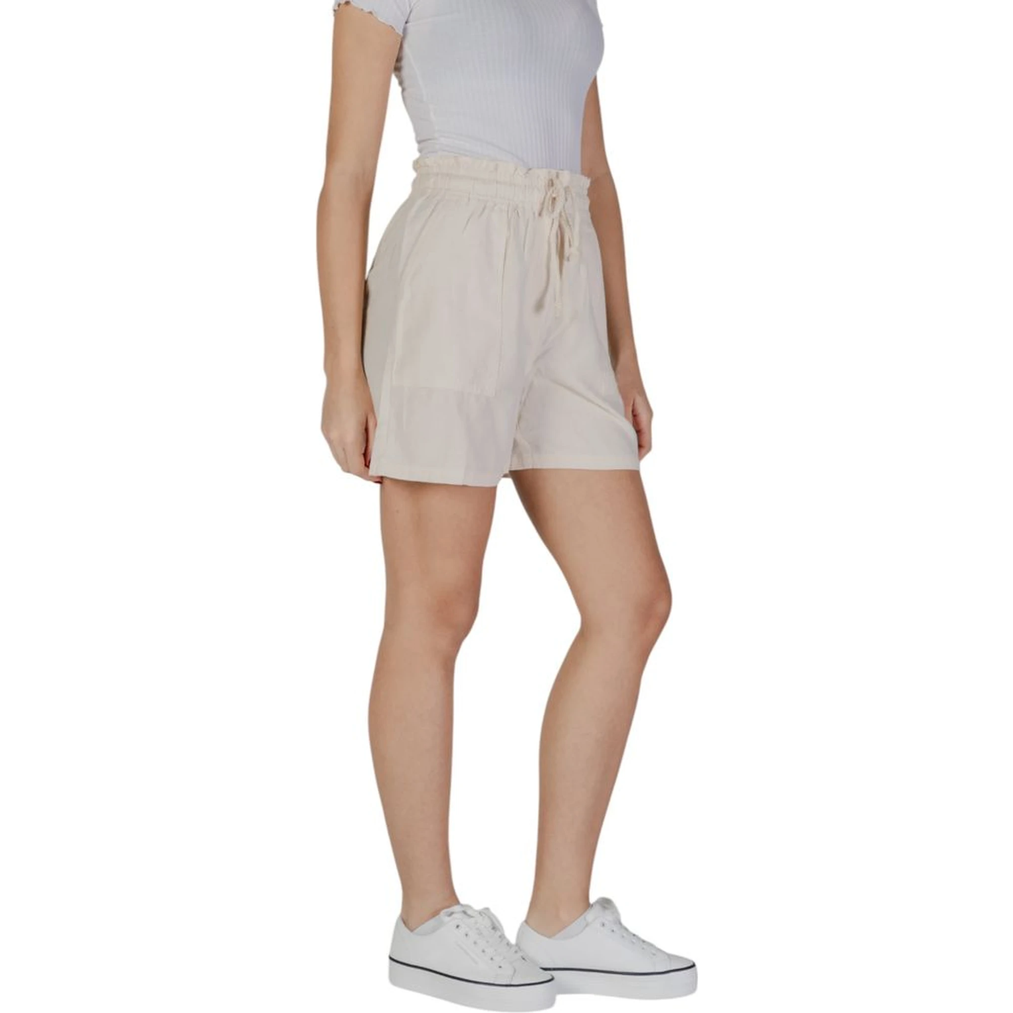 Beige Cotton Shorts