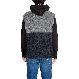 Black Recycled Polyester Sleveless Jacket