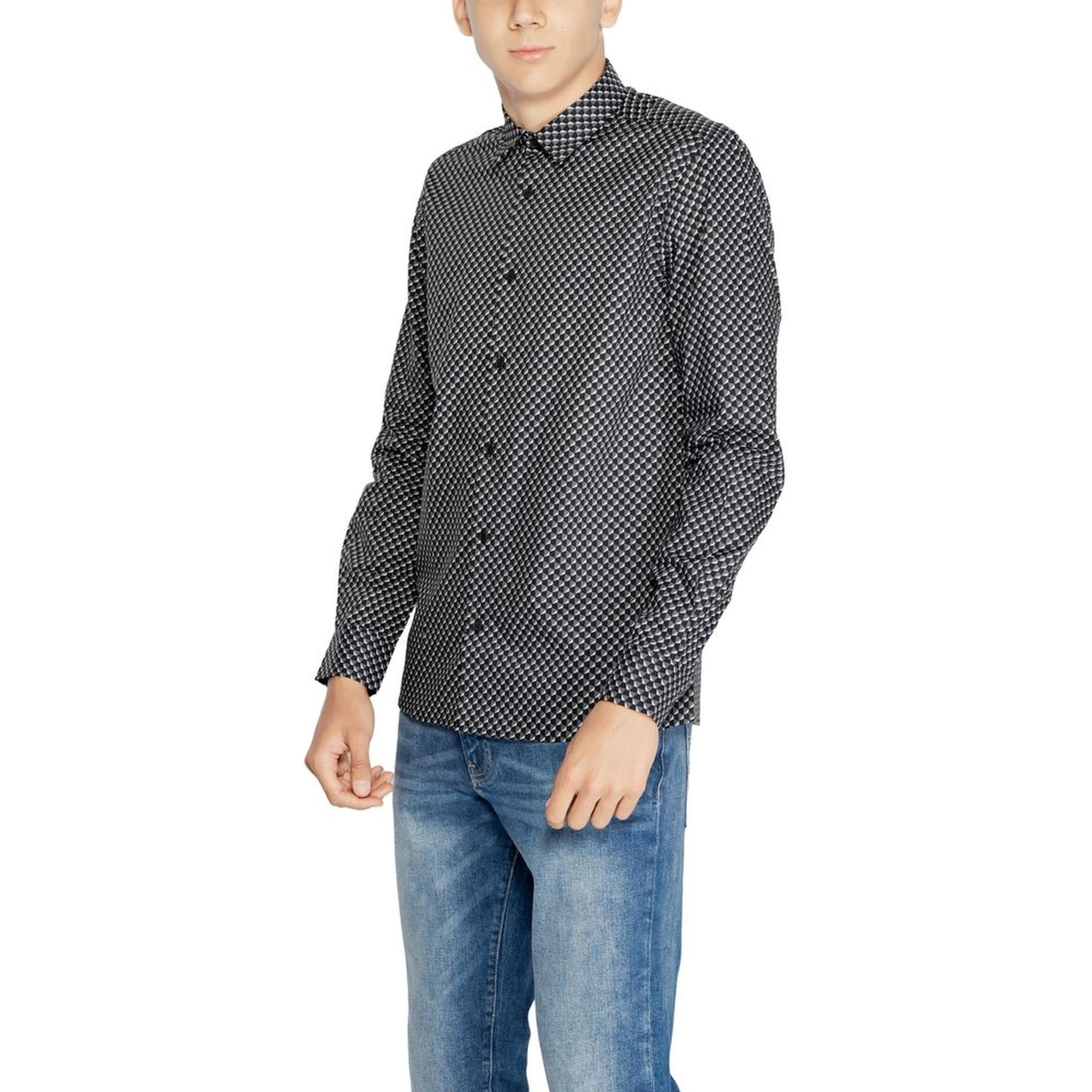 Gray Cotton Pattern Shirt