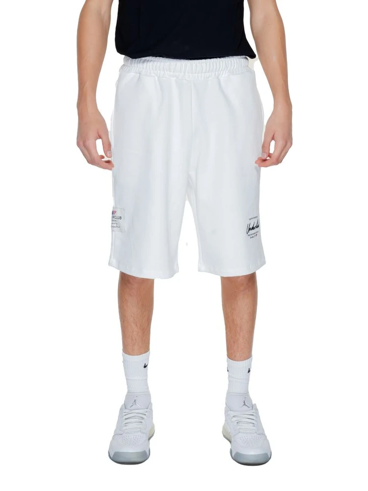 شورت برمودا أبيض من القطن