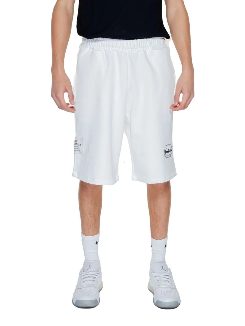 شورت برمودا أبيض من القطن
