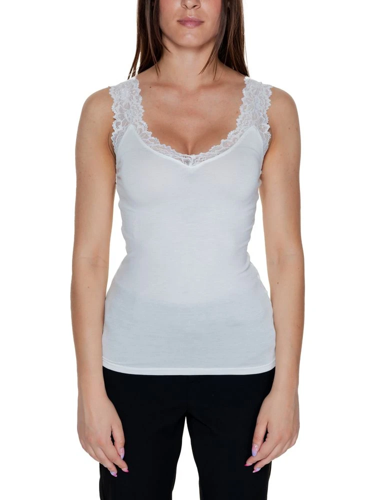 White Viscose Tank Tops